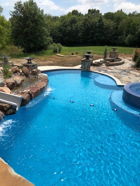 Piscina con Tahoe Blue